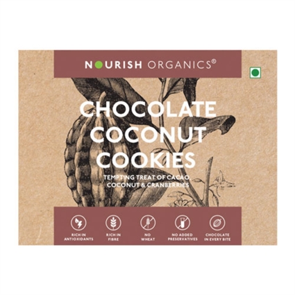 Nourish Organic Chocolate Coconut Cookies ,150G