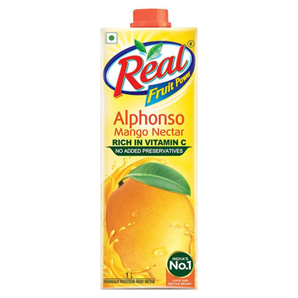 Dabur Real Fruit Alphonso Mango Juice 1L Tetra Pack