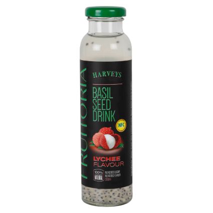 Fruitoria Lychee Basil Seed Drink ,300Ml