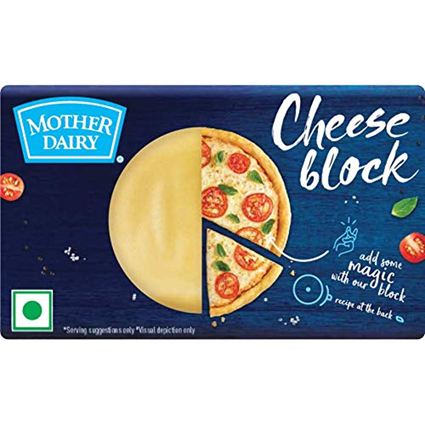 Mother Dairy Cheese Block, 200G Packet