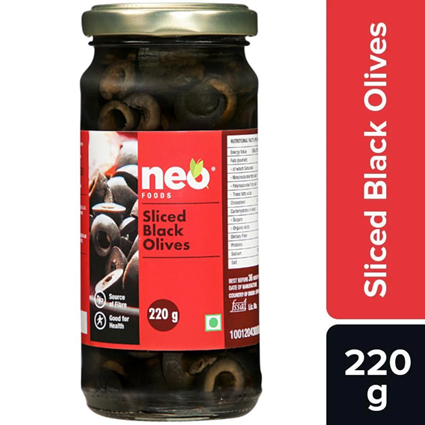 Neo Sliced Black Olives 220G Bottle