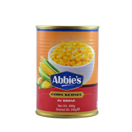 Abbies Corn Kernel In Brine 400G Tin