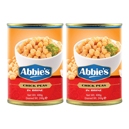 Abbies Chick Peas In Brine 400G Tin