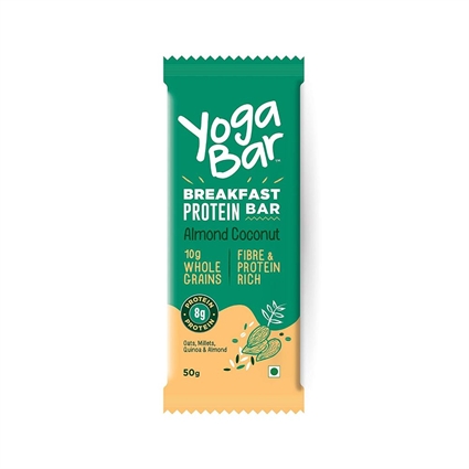 Yoga Bar Breakfast Protein Bar Almond Coconut 50G Pouch