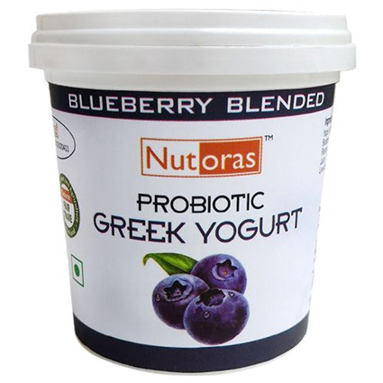 Nutoras Probiotic Greek Yogurt Blueberry Blended, 125G