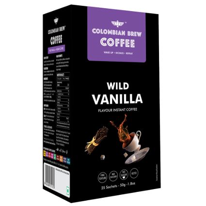 Colombian Brew Vanilla Instant Coffee Powder 50G Box