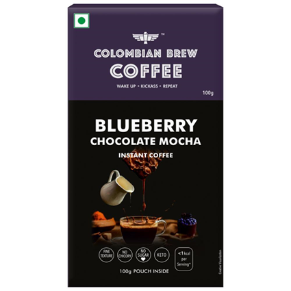 Colombian Brew Blueberry Chocolate Mocha Instant Coffee 50G Pouch