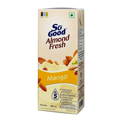 So Good Almond Milk Fresh Mang 200Ml, Tetra Pack