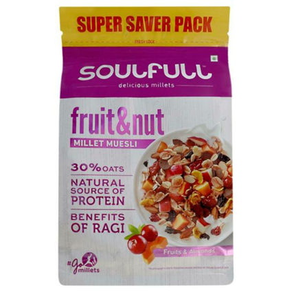 Tata Soulfull Fruit & Nut Millet Muesli 700G Packet