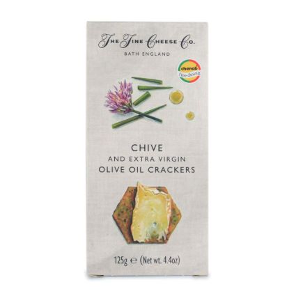 FINE CHEESE CHIVE EVOO CRACKERS 125G