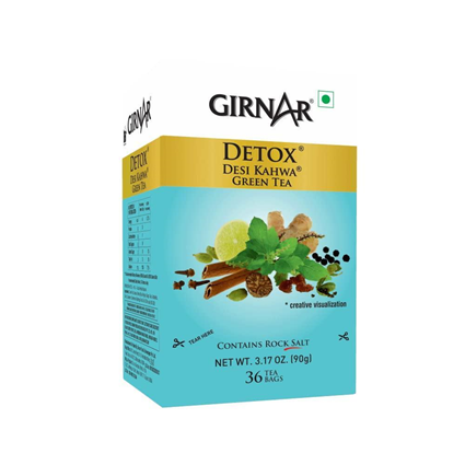 Girnar Desi Kahwa Detox Green Tea, 36 Bags
