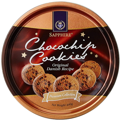 Sapphire Butter Cookies Chocolate Chips, 400G Bottle