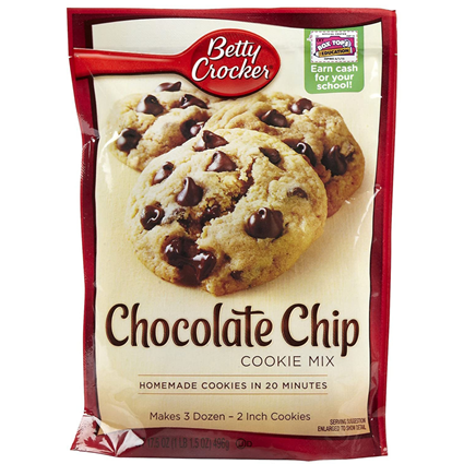 Betty Crocker Chocolate Chip Cookie Mix, 496G Pouch