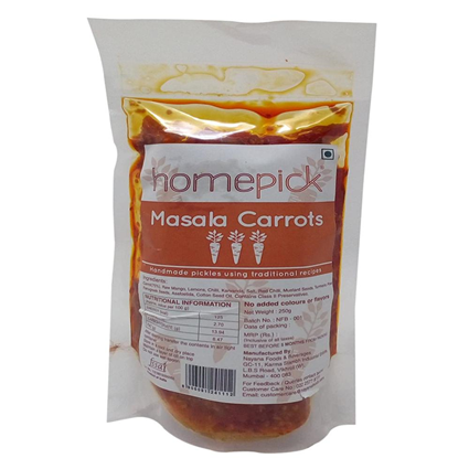 Homepick Pickle Masala Carrots, 200G Pouch