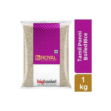 Natures Boiled Tamil Ponni Rice, 1Kg Pouch