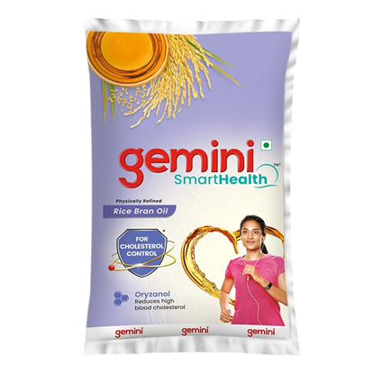 Gemini Rice Bran Oil 1L Pouch