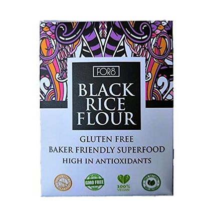 For8 Gluten Free Black Rice Flour, 500G Pouch