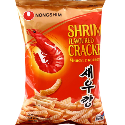Nongshim Nong Wedge Shrimp Flavoured Crackers, 75G Pouch