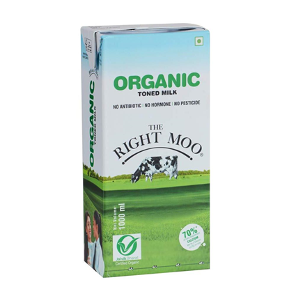 The Right Moo Organic Toned Milk, 1L