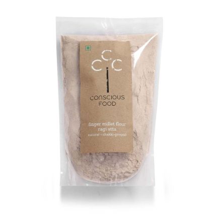 Conscious Food Organic Ragi Flour, 500G Pack