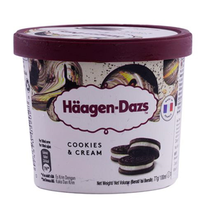 Haagen Dazs Cookies Cream Ice Cream 100Ml Jar