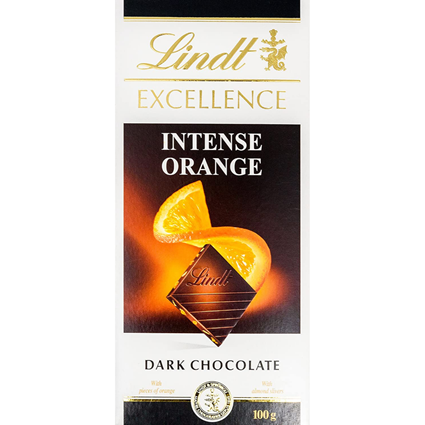 Lindt Orange Intense Chocolate, 100G Box