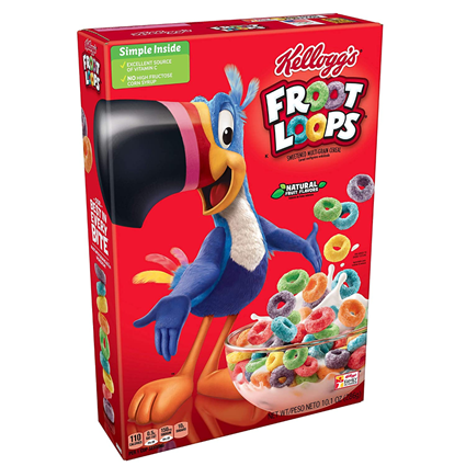 Kelloggs Froot Loops Original Breakfast Cereal Box10.1 Oz