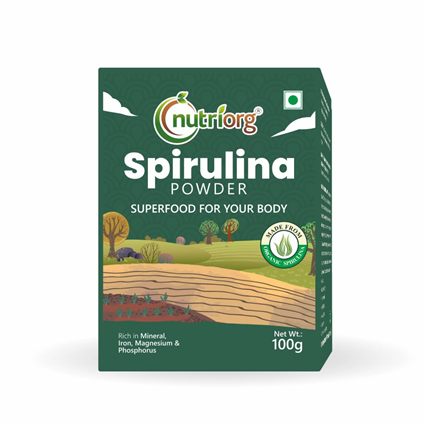 Nutriorg Organic Spirulina Powder, 100G Box