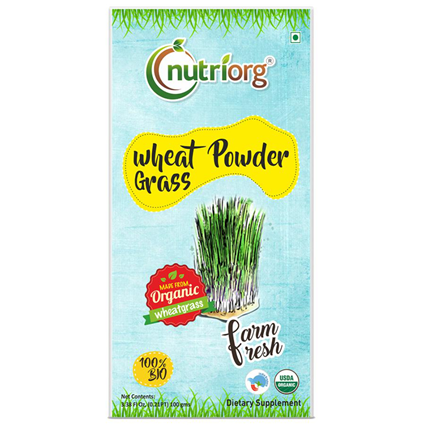 Nutriorg Certified Organic Wheatgrass Powder, 100G Pouch