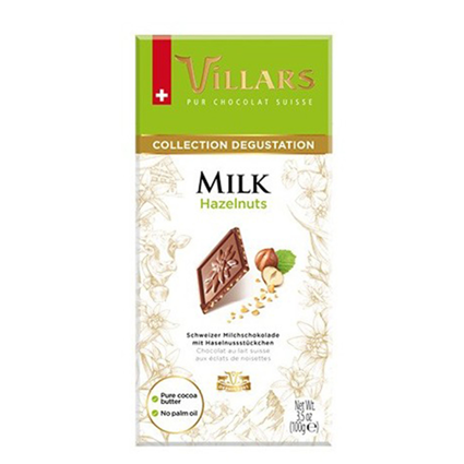 Villars Milk with Hazelnuts Chocolate, 100g