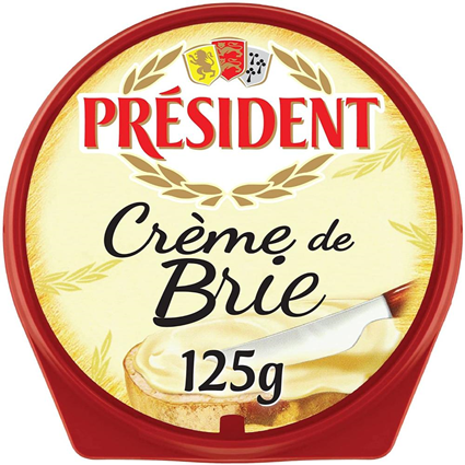 President Creme De Brie Cheese, 125G Tub