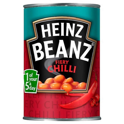 Heinz Beanz Fiery Chilli 390G Jar
