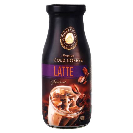 Kings Coffee Premium Cold Coffee Latte 280Ml Bottle