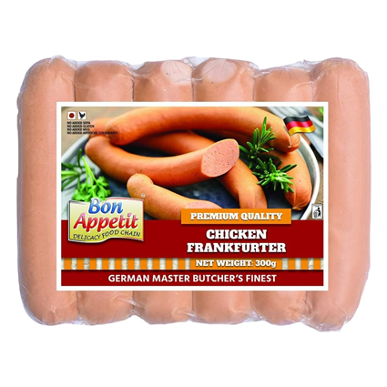Bon Appetit Chicken Frankfurter Smoked Sausage 300G Pouch
