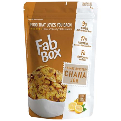 Fab Box Nimbu Roasted Chana, 150G Pack
