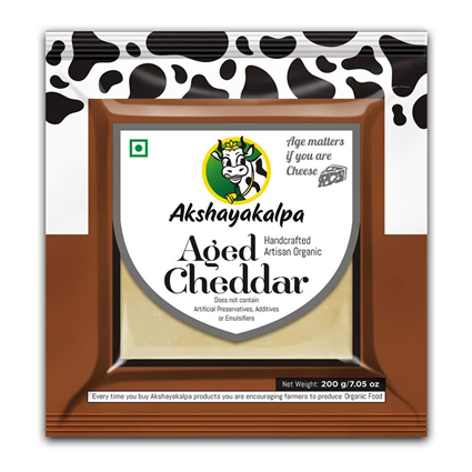 Akshayakalpa Organic Cheddar Cheese 200G