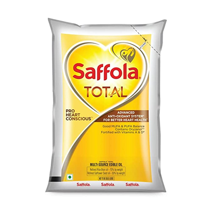 Saffola Total Rice Bran Oil 1L Pouch