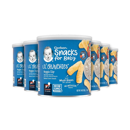 Gerber Lil Crunchies Veggie Dip Corn Snack 8+ Months Crawlers42g