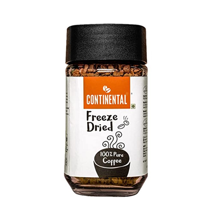 Continental Freeze Dried Pure Instant Coffee Powder 50G Jar