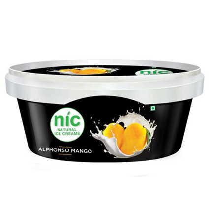 Nic Natural Ice Cream Alphonso Mango 750Ml Cup