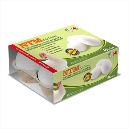 Ntm Antibiotic Free White Eggs, 6Pcs