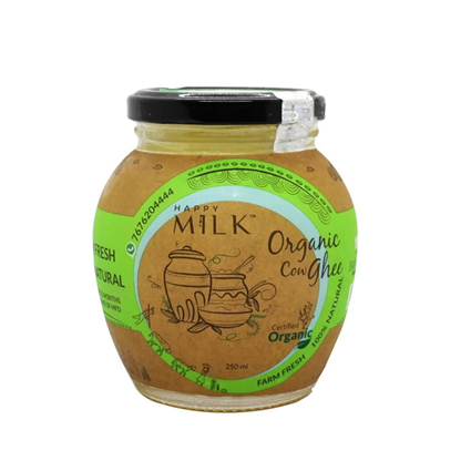 Happy Milk Organic Cow Ghee 250Ml Jar