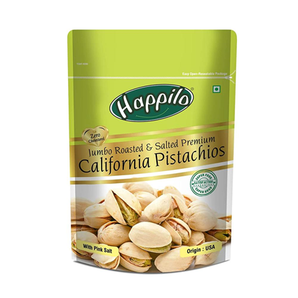Happilo Premium California Roasted & Salted Pistachios 200G Pouch