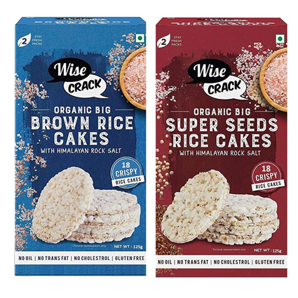 Wise Crack Organic Brown Rice Cake 125G Box