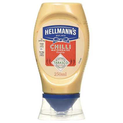 Hellmans Chilli  Mayonnaise Squeezy Bottle 250Ml
