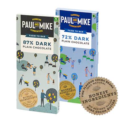 Paul And Mike Dark Plain Chocolate 68G Box