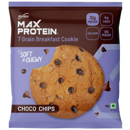 Ritebite Max Protein Choco Chip Cookie 55G Pouch