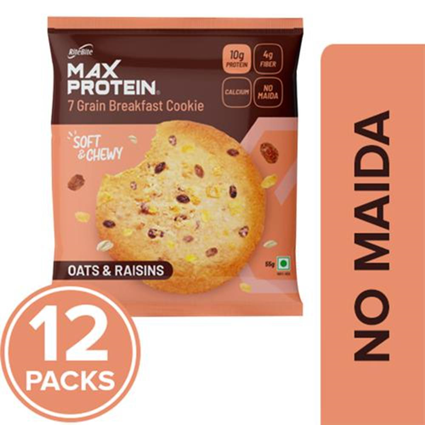 Ritebite Max Protein Cookie Oats Raisins 55G Box