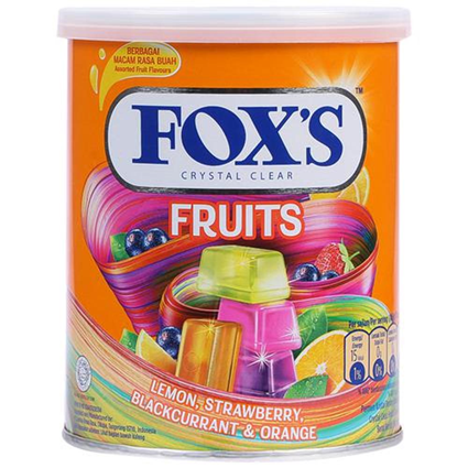 Foxs Crystal Clear Fruity  Mints 180G Tin