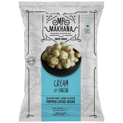 Mr. Makhana Cream And Onion 75G Pouch